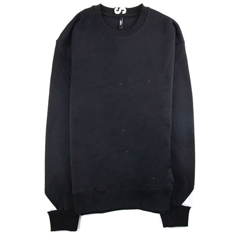 Versace Versus Back Tape Logo Crewneck Sweatshirt Black